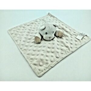 Baby Bear Lovey Security Blanket Beige White Plush Baby Comfort Toy
